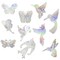 Wrapables Shiny Waterproof Transparent Holographic PET Bird and Butterfly Stickers for Scrapbooking, Stationery, Journaling, Water Bottles, Phones, Laptops (20pcs)